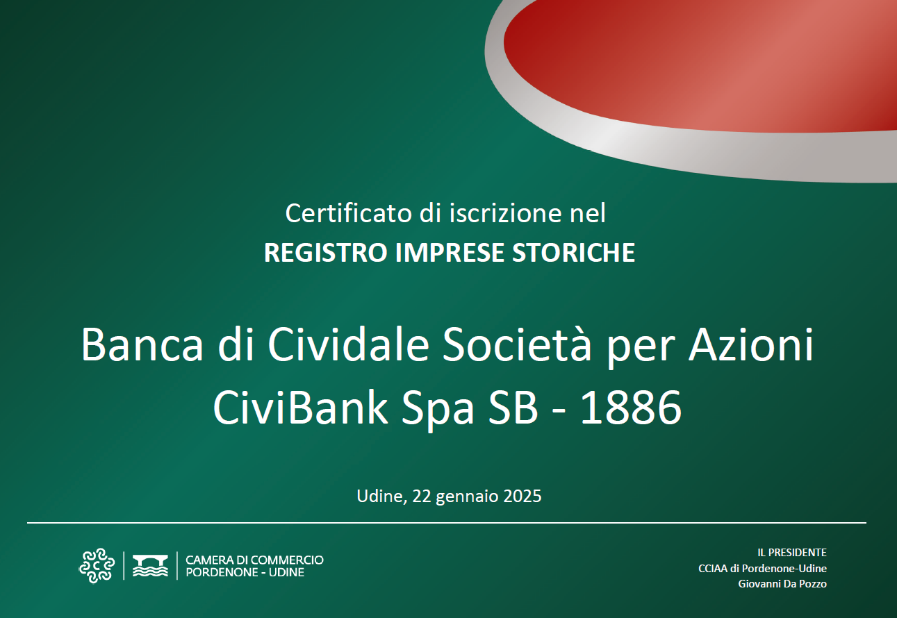 Attestato CiviBank Impresa Storica