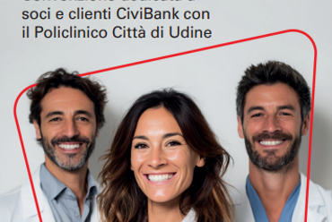 Rinnovata la convenzione con il Policlinico Città di Udine per visite e prestazioni sanitarie a prezzi agevolati per soci e clienti CiviBank